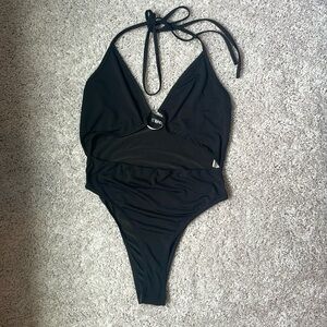 Halter Top Bodysuit with Open Stomach